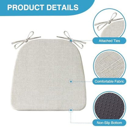 IASEAHK Chair Cushions for Dining Chairs Set of 4, Non Slip Kitchen Chair Pads - Image 2