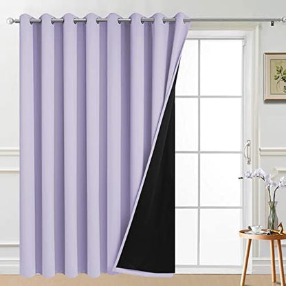 Yakamok Lilac 100% Blackout Patio Door Curtain Panels W100 x L96, 1 Panel by Yakamok