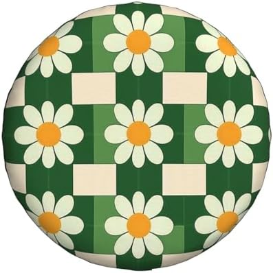 Retro Groovy Daisy Flower Spare Tire Cover Wheel Protectors - Image 2