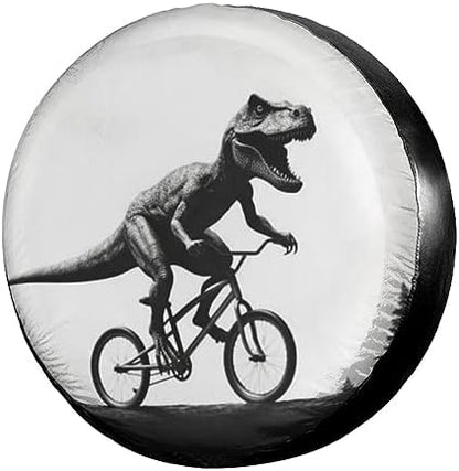 Dinosaur Moon Spare Tire Cover Dust-Proof Wheel Tire Cover Fit Trailer by Foruidea