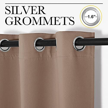 NICETOWN Window Drapes Blackout Curtains, 1 Pair, 34 by 84-inch, Cappuccino - Image 3
