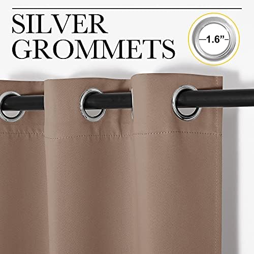 NICETOWN Blackout Window Curtains, 34 by 72-inch, Cappuccino - Image 3