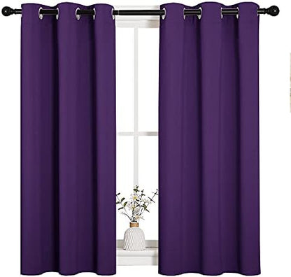 NICETOWN Thermal Insulated Blackout Curtains, 34 x 45in, Royal Purple by NICETOWN