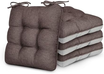 Love's cabin Memory Foam Chair Cushions Set of 4, 19 Inch by Lovescabin