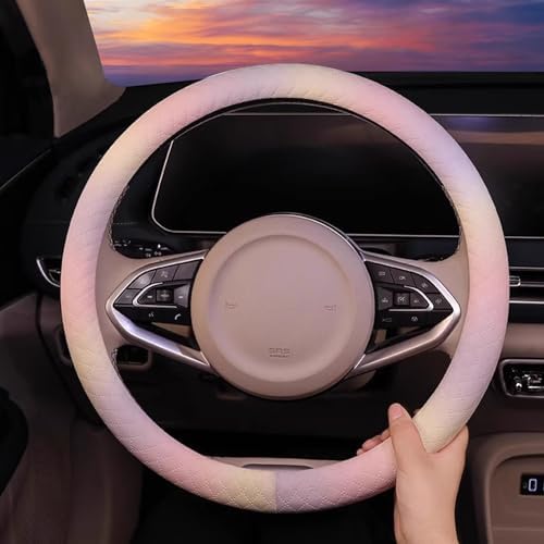 Leather Steering Wheel Cover, Colorful Cute Pink Purple Steering Wheel Cover by ExquisiteCarAccessories