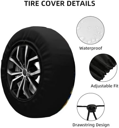 Starry Night Camping Spare Tire Cover Wheel Protectors Weatherproof Universal - Image 3