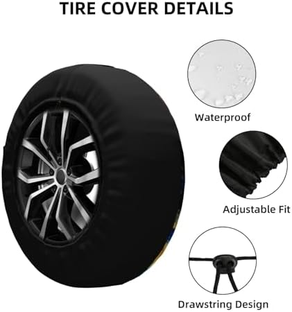 Starry Night Camping Spare Tire Cover Wheel Protectors Weatherproof Universal - Image 3