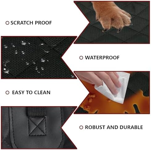 Dog Car Seat Cover for Back Seat, Waterproof Back Seat Cover for Dogs, - Image 4
