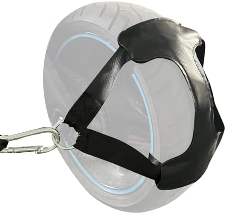 MOTO4U Universal Motorcycle Rear Wheel Tie Down Strap in Upgrade Black by MOTO4U