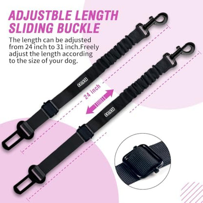 COOYOO Dog Seat Belt, Durability Retractable Dog Car Harness Adjustable Dog - Image 4