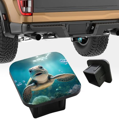 Trailer Hitch Cover, Cute Turtle Under the Sea Tow Hitch Cover by Unknown