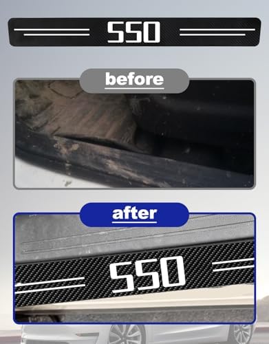 Door Sill Protectors for 5-Serie M550i, Carbon Fiber Leather Front/Rear Door - Image 3
