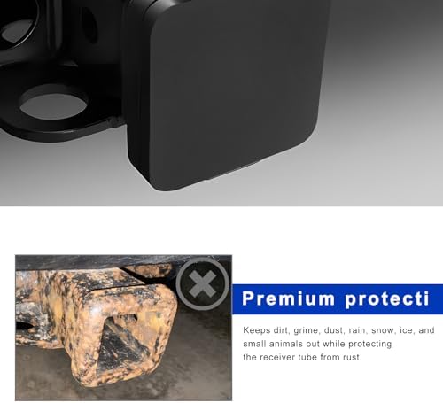 Trailer Hitch Cover, 2 Inch Heavy Duty Dustproof Tow Receiver Covers Tube Plug - Image 6