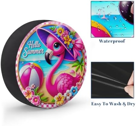 Flamingo Spare Tire Cover Waterproof Dust-Proof Spare Wheel Covers - Image 4