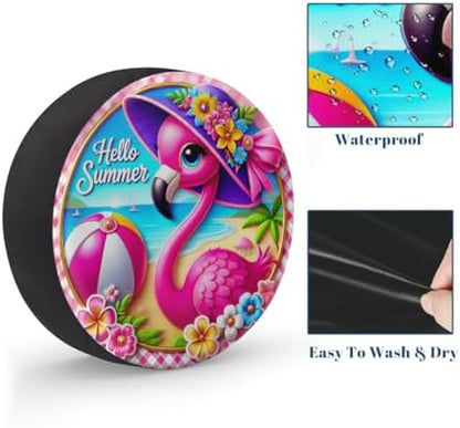 Flamingo Spare Tire Cover Waterproof Dust-Proof Spare Wheel Covers - Image 4