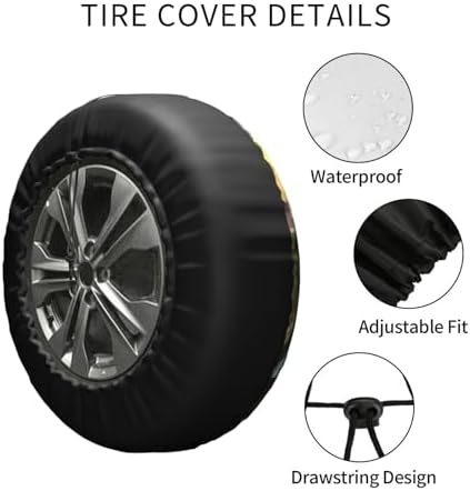 Camper Adventures Spare Tire Cover Weatherproof Sun Protection Dust-Proof Wheel - Image 5