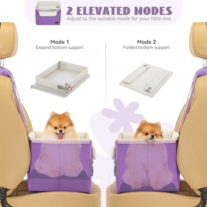 PETSFIT Small Dog Car Seat – Patented Safety Buckles – Safety Tether – Foldable - Image 4