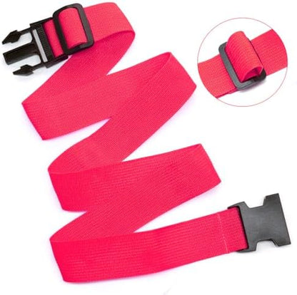 Luggage Straps Travel Belt Multiple Suitcases Connector, 2 Pack Hot Pink - Image 2