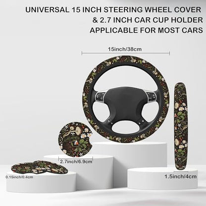 Mushrooms and Herbs Steering Wheel Cover - Image 2