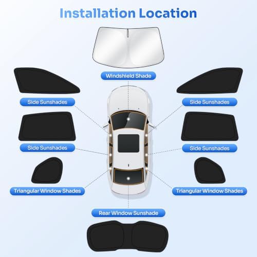 Canvcle Window Shades for 2022-2026 Toyota Corolla Cross Accessories Windshield - Image 5