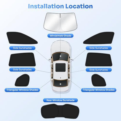 Canvcle Window Shades for 2022-2026 Toyota Corolla Cross Accessories Windshield - Image 5