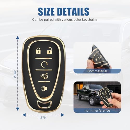 for Chevy Key Fob Cover, 5 Buttons TPU Key Cover - Image 5