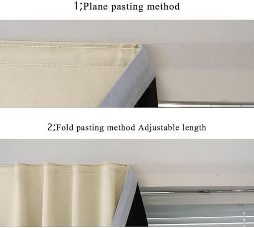 AJAZZ 100% Blackout Shades Window Cover Self Adhesive Curtains Sticky Curtain - Image 4