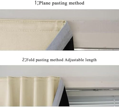 AJAZZ 100% Blackout Shades Window Cover Self Adhesive Curtains Sticky Curtain - Image 4
