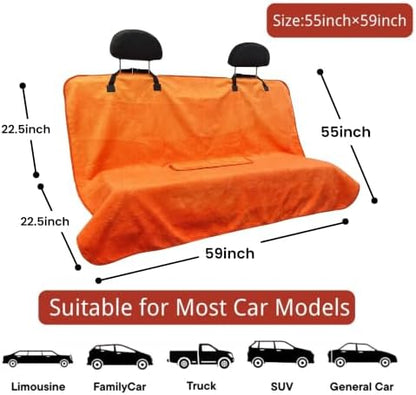 Waterproof Back Seat Cover for Dogs and Kids, Car Seat Protector Under Baby Car - Image 4