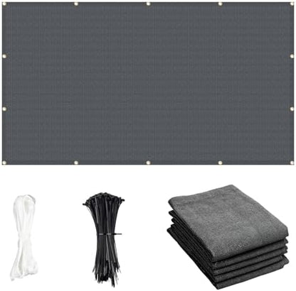 Cool Area Sun Shade Cloth with Grommets, Dark Grey by CoolArea