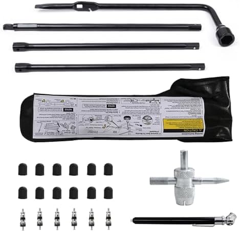 Spare Tire Removal Tool Kit Tire Lug Wrench Handle Fit by YQCSO