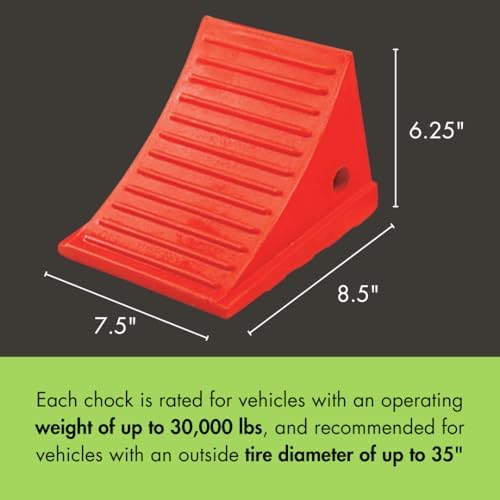 Checkers One Large Wheel Chock for 27-35" Tires - Image 5