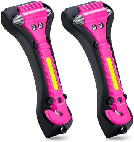 THINKWORK 2-in-1 Pink Car Window Breaker by THINKWORK