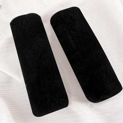 Amooca 2-Pack Real Wool Seatbelt Cover Authentic Sheepskin Shoulder Pad - Image 2