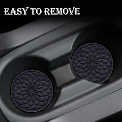 2 Pack Silicone Car Cup Holder Coaster – 2.75 Inch Non-Slip Drink Mat, - Image 6