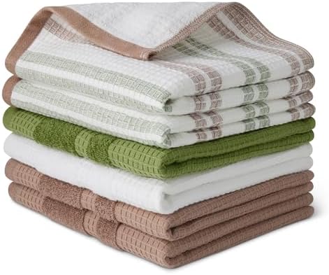 Amazon Basics Organic Cotton Waffle Kitchen Dish Towels by AmazonBasics