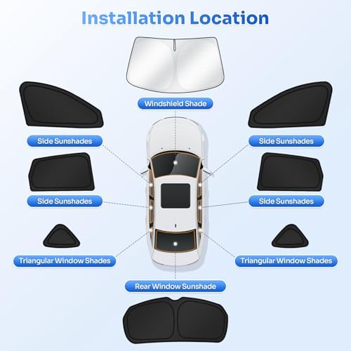 Canvcle Window Shades for 2019-2025 2026 Acura RDX Accessories Windshield Sun - Image 5