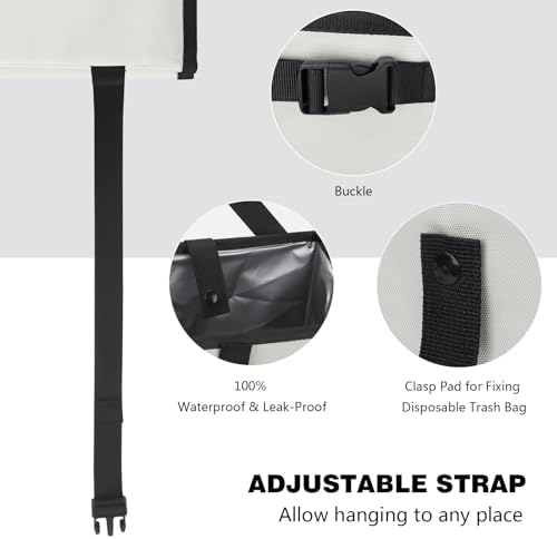 Homelove Car Trash Can, Leak-Proof Waterproof Trash Bin Collapsible Portable - Image 3