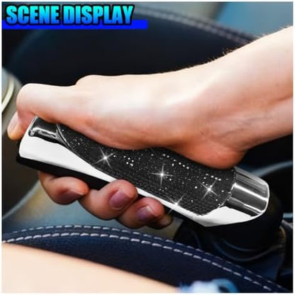 Bling Car Handbrake Cover, ABS Rhinestone Automotive Brake Levers Anti-Scratch - Image 6
