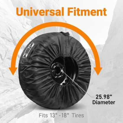 Car Spare Tire Cover, Oxford Cloth Waterproof Anti-scratch Wheel Protector - Image 2