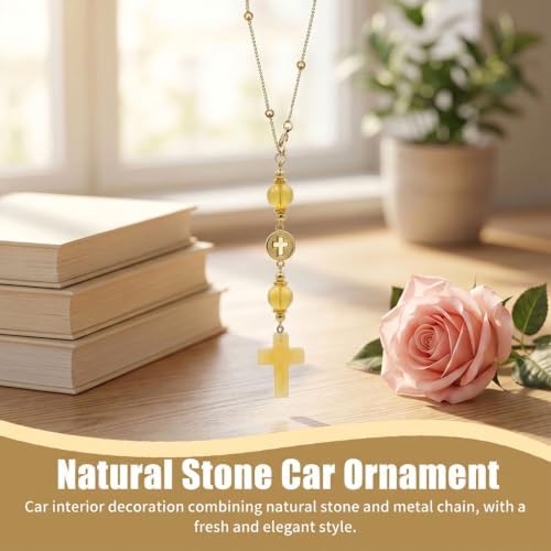 Crystal Hanging Car Charm, Stone Style Car Decor - Image 2
