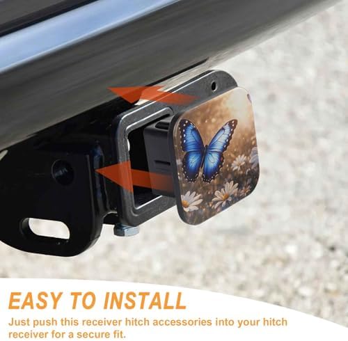 Trailer Hitch Cover 2 Inch Square Receiver Hitch Cover Rubber Tube Plug - Image 4