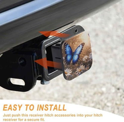 Trailer Hitch Cover 2 Inch Square Receiver Hitch Cover Rubber Tube Plug - Image 4