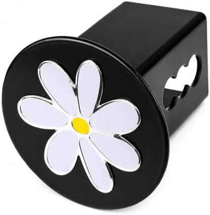 Plumeria Flower 3D Chrome Emblem Metal Hitch Cover - Image 2