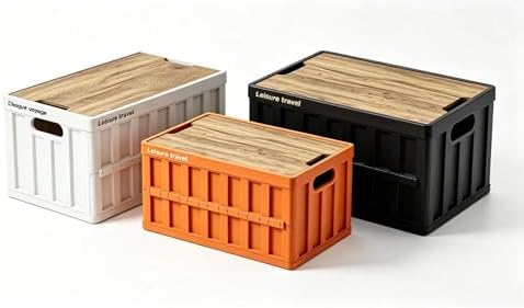 3 Pack 50L Mix Color Random Collapsible Storage Crate by Unknown