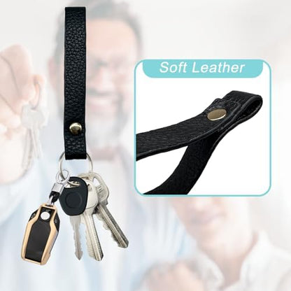 Leather Key Fob Holder, Access Card Key Chains RFID Protector, NFC Smart Key - Image 3
