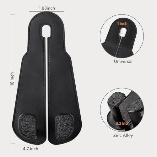 CoBak Extra Wide Car Seat Back Hooks, Premium Stitched Leather Headrest Hangers - Image 4