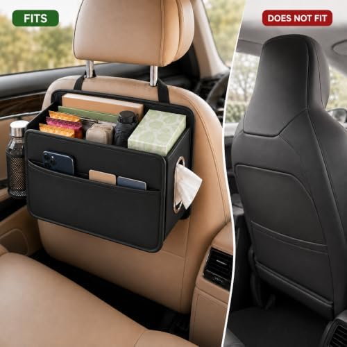 Noaman Car Seat Organizer Backseat Hanging Trash Can or Car Tissue Holder - Image 6