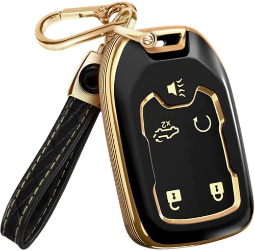 Lucrum Compatible with Chevy, Buick Key Fob Cover & Keychain by Lucrum