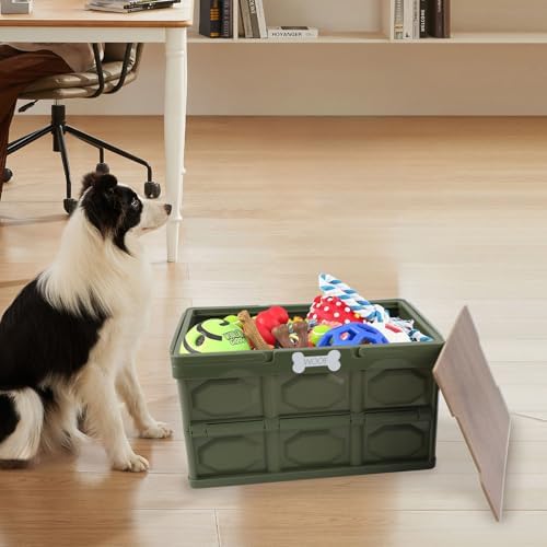 Outdoor Dog Toy Bin wtih Handles, Collapsible Dog Stuff Organizer Portable - Image 7